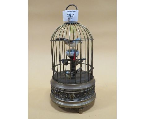 A MODERN AUTOMATON BIRD CAGE A/F