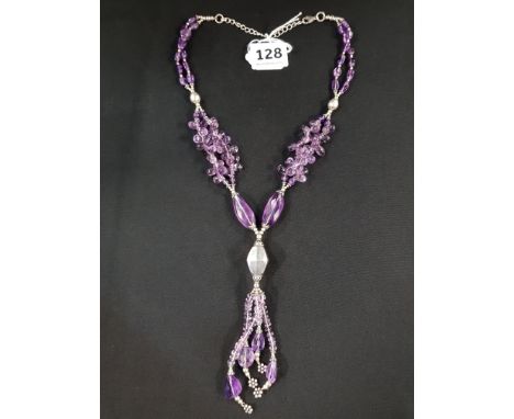 SILVER AMETHYST NECKLACE 