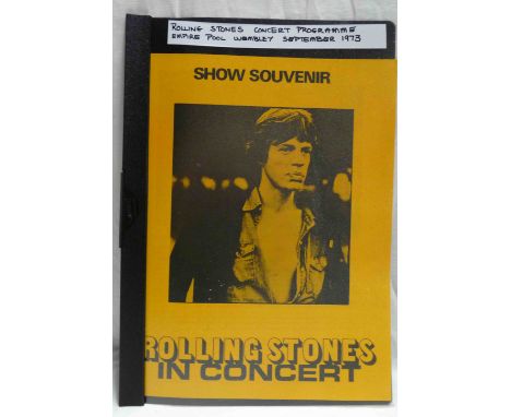 Rolling Stones: a concert programme for the Empire Pool Wembley September 1973