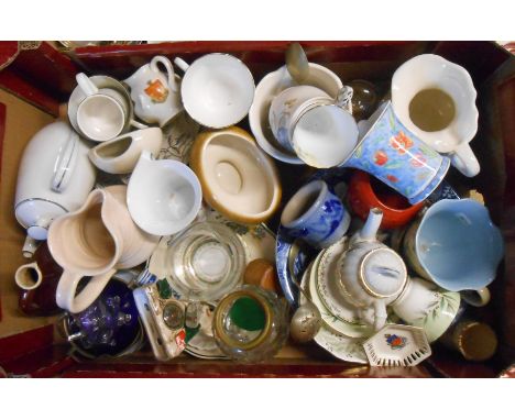 A box containing a quantity of assorted ceramic items including Spode Italian bowl, etc.