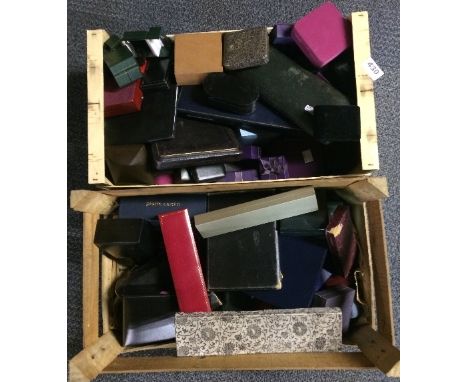 Large quantity of new and old ring boxes.