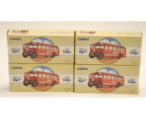 FOUR MINT AND BOXED CORGI COMMERCIALS LIMITED EDITION LEYLAND TIGER SINGLE DECK BUSSES Bartons model No 97211, with certifica