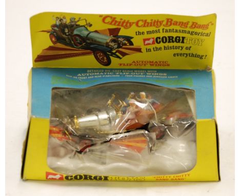 CORGI TOYS MINT AND BOXED 'CHITTY CHITTY BANG BANG' model No. 266 with four figures in pictorial window box, window damaged, 