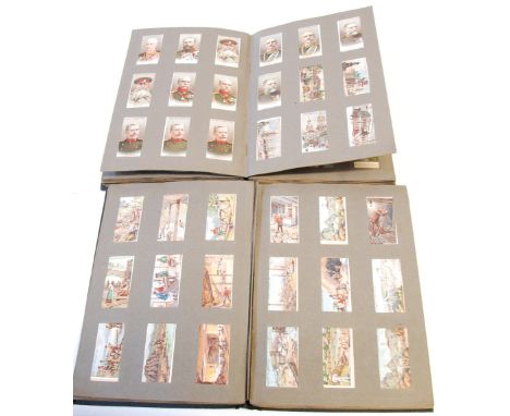 PAIR OF EARLY 20TH CENTURY ALBUMS CONTAINING A COLLECTION OF CIGARETTE CARDS CIRCA 1912 - 1916 MAINLY BY W.D AND H.O WILLS LT