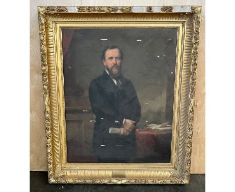 SIR DANIEL MACNEE, PRSA (BRITISH, 1806-1882) 19th century Oil on canvas portrait of a gentleman. Fitted within a heavy moulde