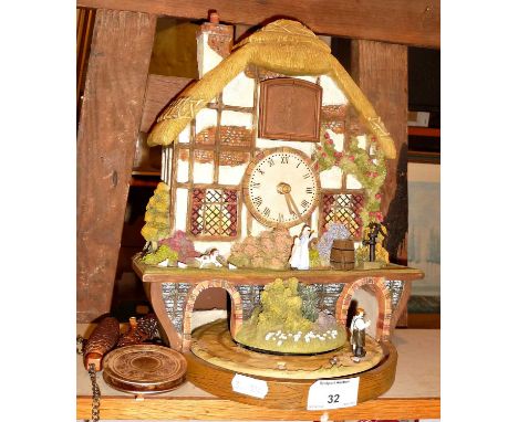 Novelty cuckoo clock "Country Days" of a Swiss farmhouse with figures (A/F)