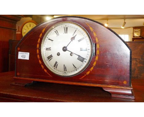 1930's inlaid mahogany mantle clock