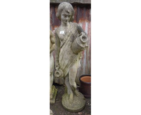 Stonework garden statue, 43" tall