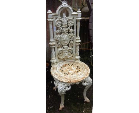 19th c. Coalbrookdale cast iron garden chair