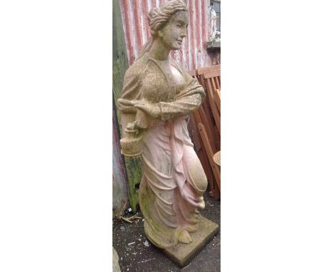 Garden statue of an oriental lady