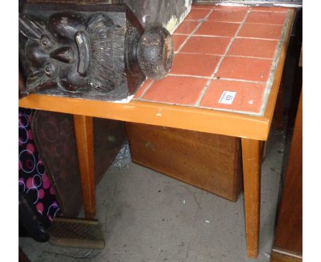 Mid-century tile top kitchen table