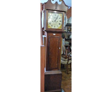 8 day 19th c. longcase clock by Bridport maker - Joseph Booth