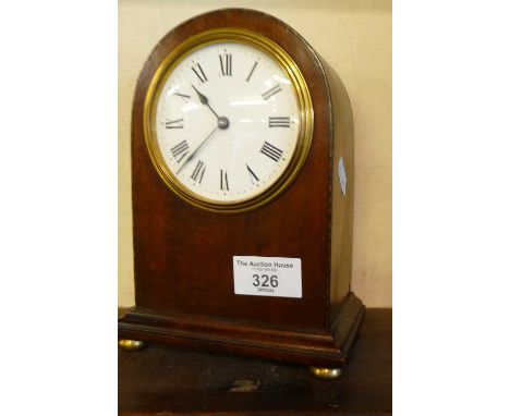 Edwardian mahogany dome topped mantle clock