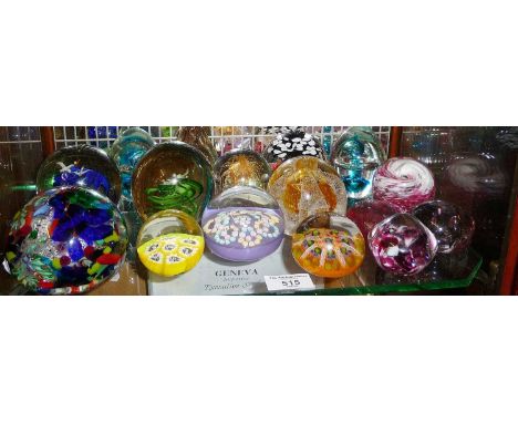 Millefiore and other glass paperweights. Makes include Caithness Congratulations, and Strathearn