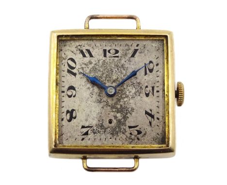 Early-mid 20th century Swiss 9ct gold manual wind pocket watch 