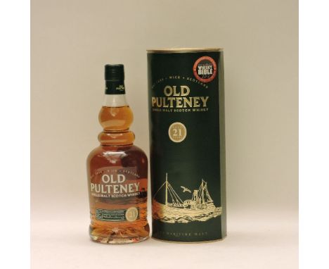 Old Pulteney Single Malt Scotch Whisky, Aged 21 Years, one bottle (in tin)