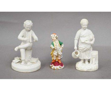 A Rockingham figure, modelled as a young Turk on a scroll moulded base and coloured in enamels, Cl 2 in red and incised No. 2