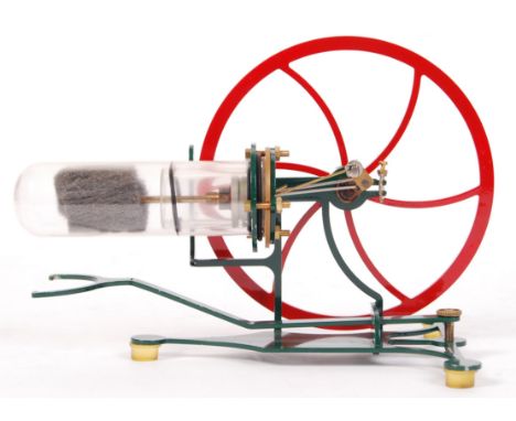 A rare detailed ' Lutz Hielscher ' Ball-Stirling style&nbsp; horizontal live steam engine. Precision engineered, appears neve