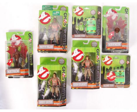 A collection of 7x Ghostbusters carded / boxed action figures by Mattel. All from the 2016 re-release movie. Comprising: Slim