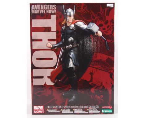 A rare ArtFX made Kotobukiya Marvel Avengers ' Thor ' 1:10 scale ' Pre-Painted Model Kit .' Superbly detailed. Factory sealed