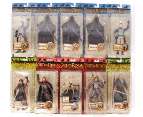 A collection of 10x Lord Of The Rings carded action figures by Toy Biz - from all three films. Each ex-shop stock and mint / 