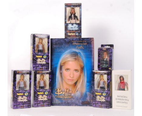 A good collection of 8x assorted Buffy The Vampire Slayer boxed action figures. To include; a Sideshow Collectibles 12" Scale