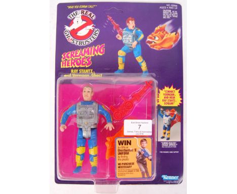 An original vintage 1980's Kenner made ' The Real Ghostbusters ' carded action figure ' Ray Stantz And Vermoan Ghost ' from t