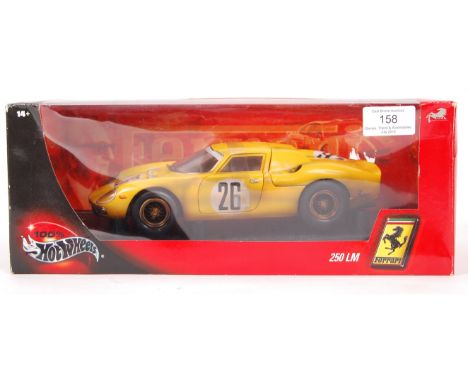 A ' 100% Hot Wheels ' precision diecast model 1:18 scale ' Ferrari 250 LM ' boxed diecast model. Ex-shop-stock. Mint and unus