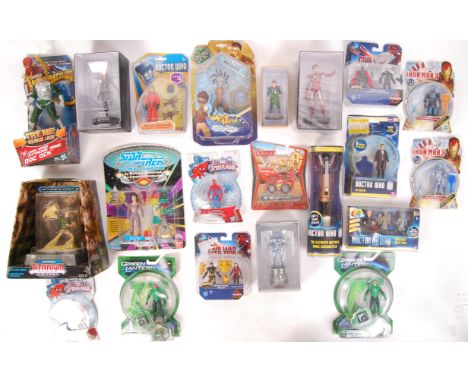 A good collection of assorted TV &amp; Film related carded action figures - various franchises and series to include; Doctor 