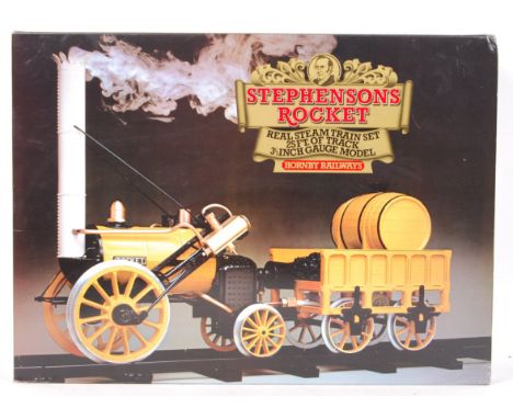 An original vintage Hornby Railways made 3.5" gauge G100 ' Stephensons Rocket ' ' Real Steam Train Set ' live steam locomotiv