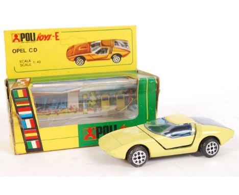 A vintage Politoys made Italian 1:43 scale diecast model Opel CD No. 21. Model appears very near mint, within the original ' 