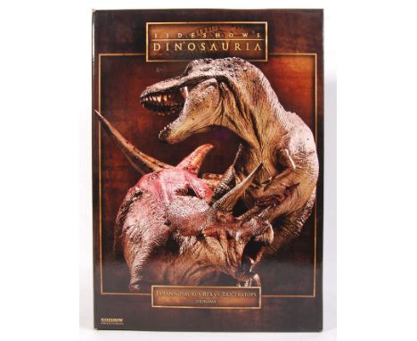 An original limited edition Sideshow Collectables made ' Sideshow's Dinosauria ' Tyrannosaurus Rex vs. Triceratops large deta