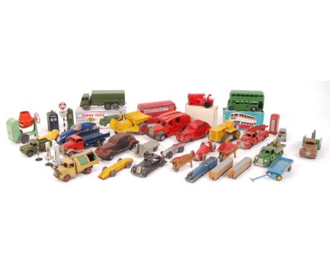 A very good collection of assorted early / vintage diecast models. Comprising: a boxed vintage Dinky Toys military model No. 