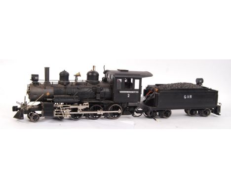 A Bachmann G scale large model railway trainset locomotive - Baldwin ' Greenwood Valley Railway '. Possibly customised. With 