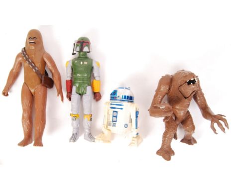 A collection of original vintage large scale (12" scale) Star Wars action figures by Palitoy / Kenner. To include; R2D2, Boba