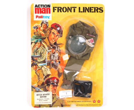 A rare original vintage Palitoy made Action Man ' Front Liners ' series ' British Infantry Uniform ' costume for Action Man f