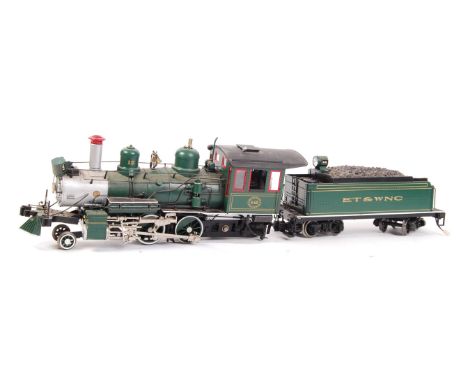 A Bachmann G scale large model railway trainset locomotive and tender - ' ET&amp;WNC No. 12 '. Highly detailed. AF - cosmetic