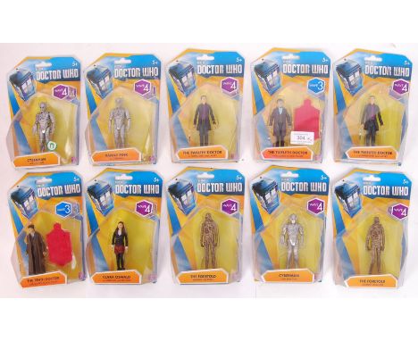 A collection of 10x Character Options made Doctor Who / Dr Who carded action figures (smaller scale). Largely from Wave 4 but