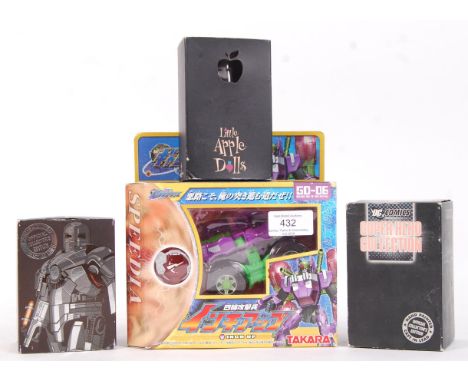 A collection of assorted boxed comic book related boxed action figures. Comprising of: An Anime ' Little Apple Dolls ' figure