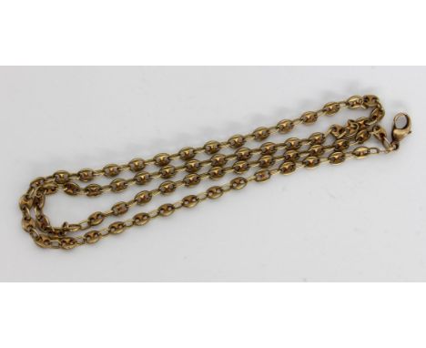HALSKETTE MIT CARTIERBOHNEN333/000 Gelbgold. L.56,5cm, ca. 17,2g   A NECKLACE WITH CARTIER 'BEANS' 333/000 yellow gold. 56.5 