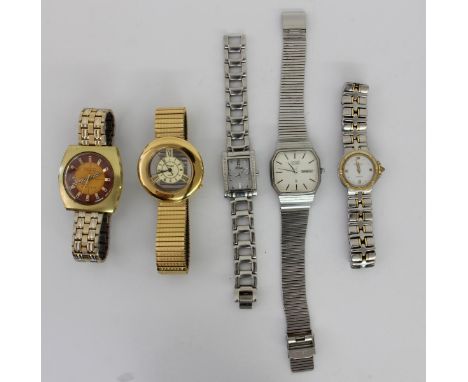 LOT VON 5 DESIGNER ARMBANDUHRENu.a. Kienzle, Raymond Weil u.a.   MIXED LOT OF 5 DESIGNER WRISTWATCHES Kienzle, Raymond Weil, 
