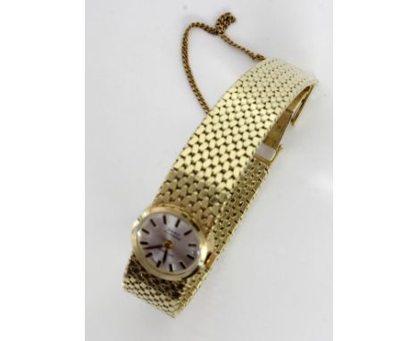 PARA DAMENARMBANDUHR585/000 Gelbgold. Mechanisches Werk mit Handaufzug. L.18cm, Brutto ca. 40g   A PARA LADIES WRISTWATCH 585