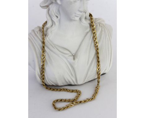 HALSKETTE750/000 Gelbgold. L. 50cm, ca. 36,2g A NECKLACE 750/000 yellow gold. 50 cm long, approximately 36.2 grams. Keywords: