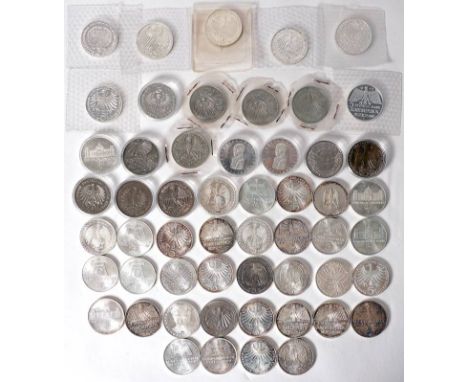 Konvolut Deutsche 5 Mark Gedenkmünze54 Gedenkmünzen. 1 x  Max Pettenkofer 1968, 3 x Gerhard Mercator 1969, 2 x Ludwig van Bee