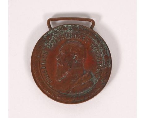 VerdienstmedailleKaiserzeit. Für treue Arbeit. Friedrich Großherzog Baden. Durchmesser ca. 3,5 cm, Gewicht ca. 25,3 Gramm. In