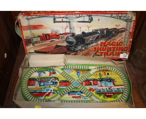 A BOXED VINTAGE MAGIC SHUNTING TRAIN SET 