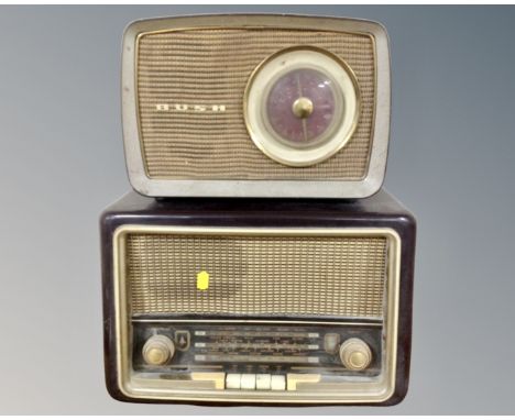 A vintage Bush Bakelite cased radio together with similar radio.