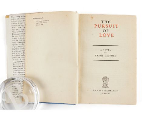 MITFORD, Nancy (1904-73). The Pursuit of Love, London, 1945, 8vo, original blue cloth, dust-jacket by Roger Furse with price 