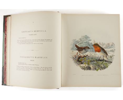 WYATT, C. W. (1842-1900). British Birds, London, 1894-99, 2 volumes bound in one, 4to, 67 fine hand-coloured lithographed pla