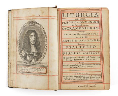 BINDING - Liturgia, London, 1670, 8vo, engraved portrait of Charles II and 47 engraved illustrations, rubricated throughout, 